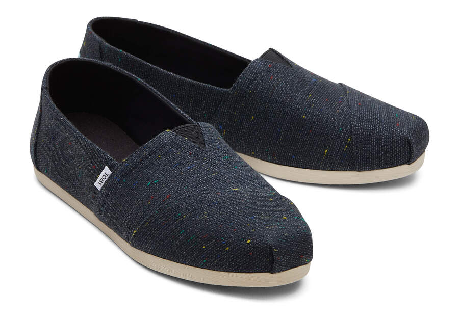 Toms Alpargata Speckled Recycled Baumwoll Alpargatas Damen Schwarz Schweiz | Bestellen Schweiz496-056