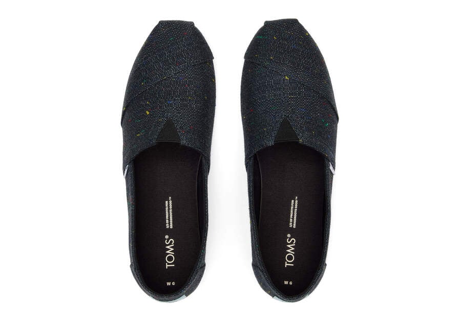 Toms Alpargata Speckled Recycled Baumwoll Alpargatas Damen Schwarz Schweiz | Bestellen Schweiz496-056