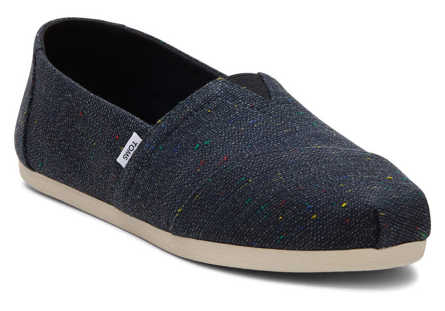 Toms Alpargata Speckled Recycled Baumwoll Alpargatas Damen Schwarz Schweiz | Bestellen Schweiz496-056