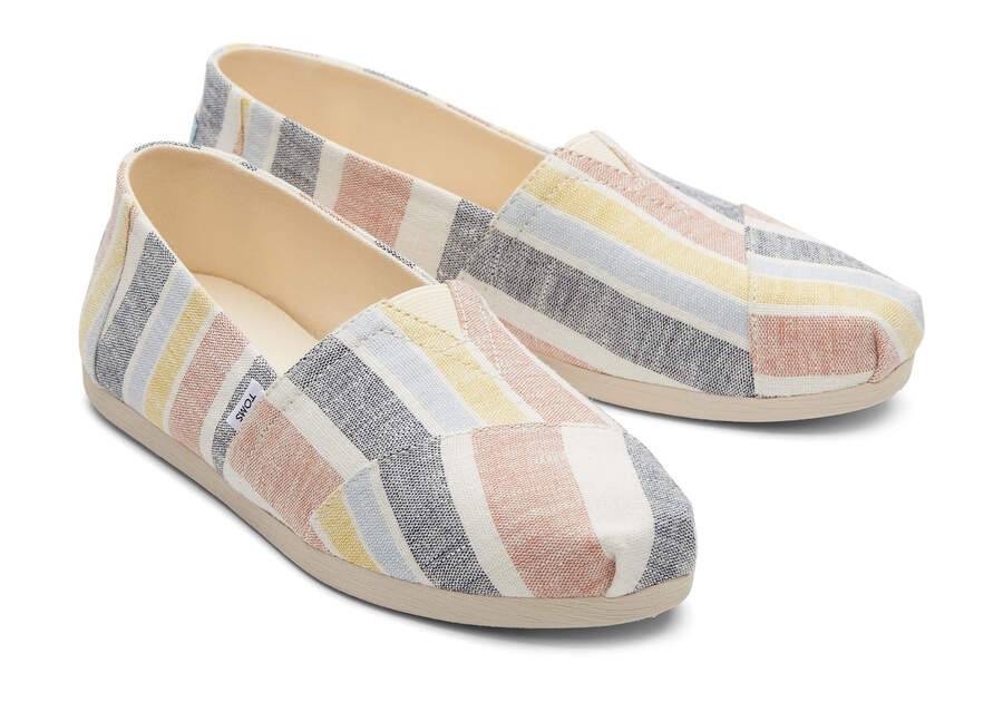 Toms Alpargata Stripes Alpargatas Damen Braun Schweiz | Bestellen Schweiz607-710