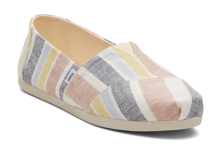 Toms Alpargata Stripes Alpargatas Damen Braun Schweiz | Bestellen Schweiz607-710