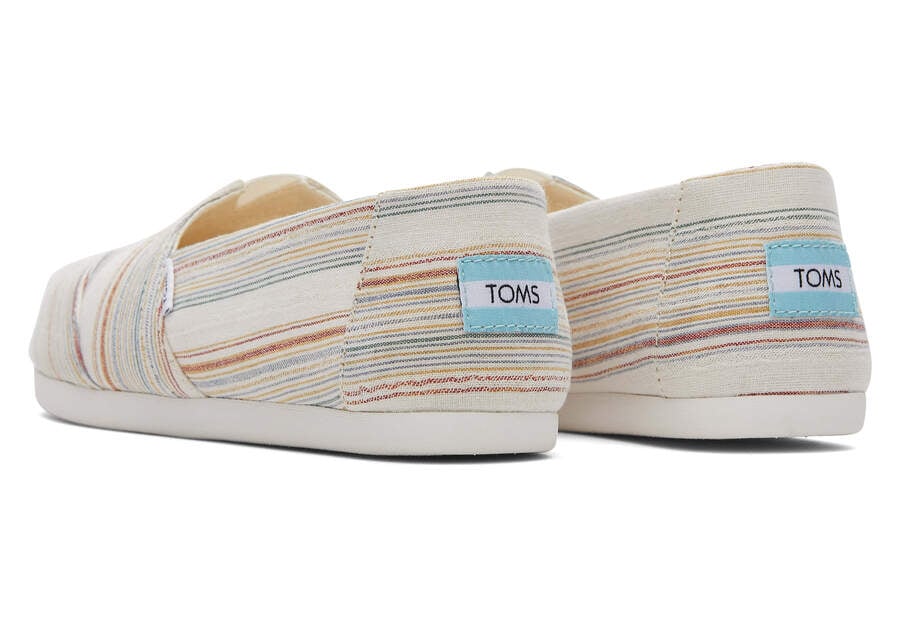 Toms Alpargata Stripes Recycled Baumwoll Alpargatas Damen Weiß Schweiz | Bestellen Schweiz350-860