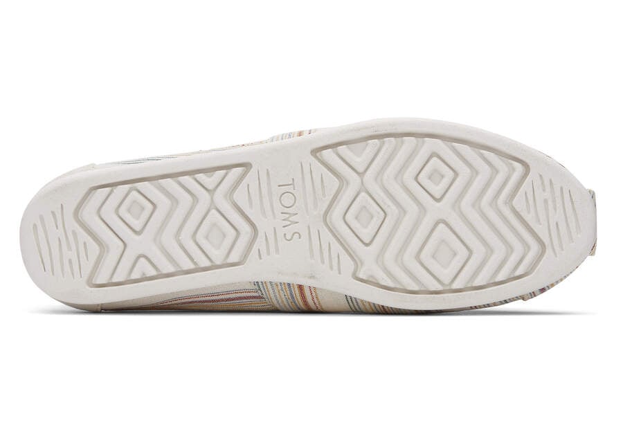 Toms Alpargata Stripes Recycled Baumwoll Alpargatas Damen Weiß Schweiz | Bestellen Schweiz350-860