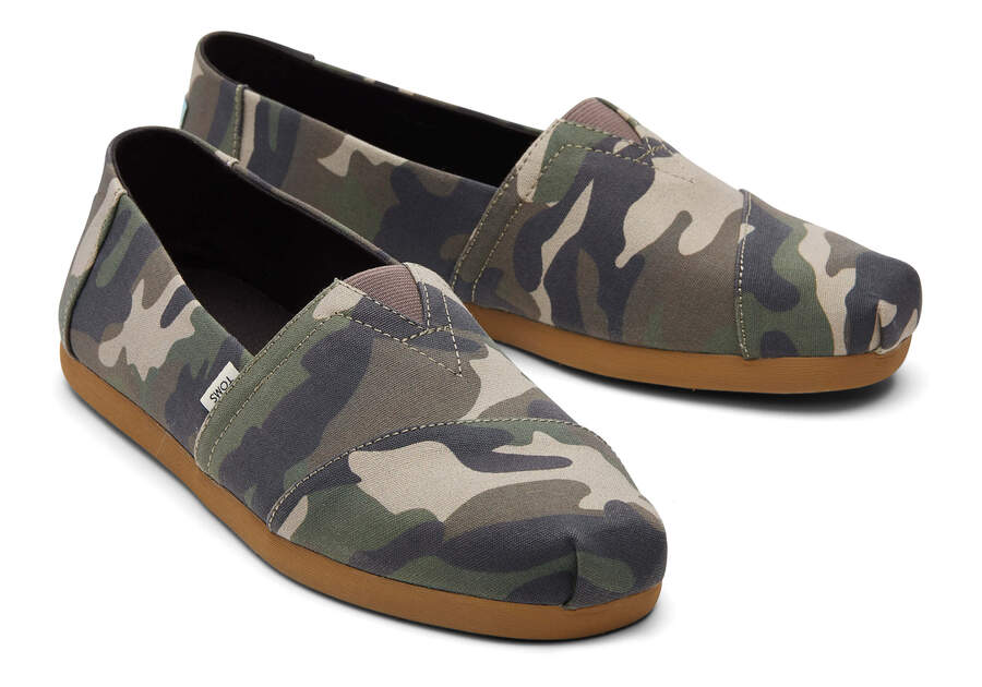 Toms Alpargata Woodland Camo Alpargatas Herren Grün Camouflage Schweiz | Bestellen Schweiz393-847