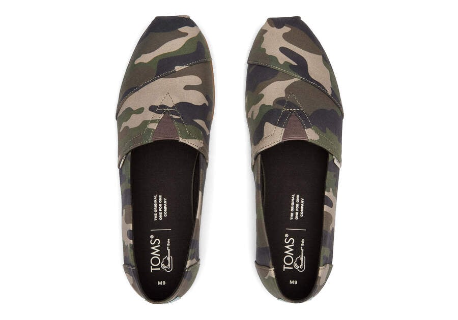 Toms Alpargata Woodland Camo Alpargatas Herren Grün Camouflage Schweiz | Bestellen Schweiz393-847