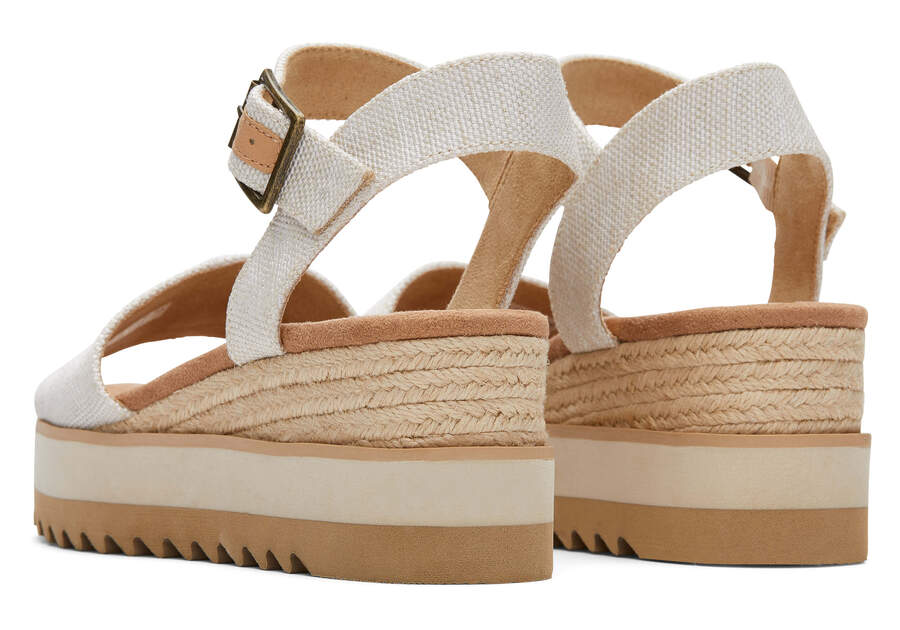 Toms Diana Wedge Sandal Sandalen Damen Beige Schweiz | Bestellen Schweiz208-350