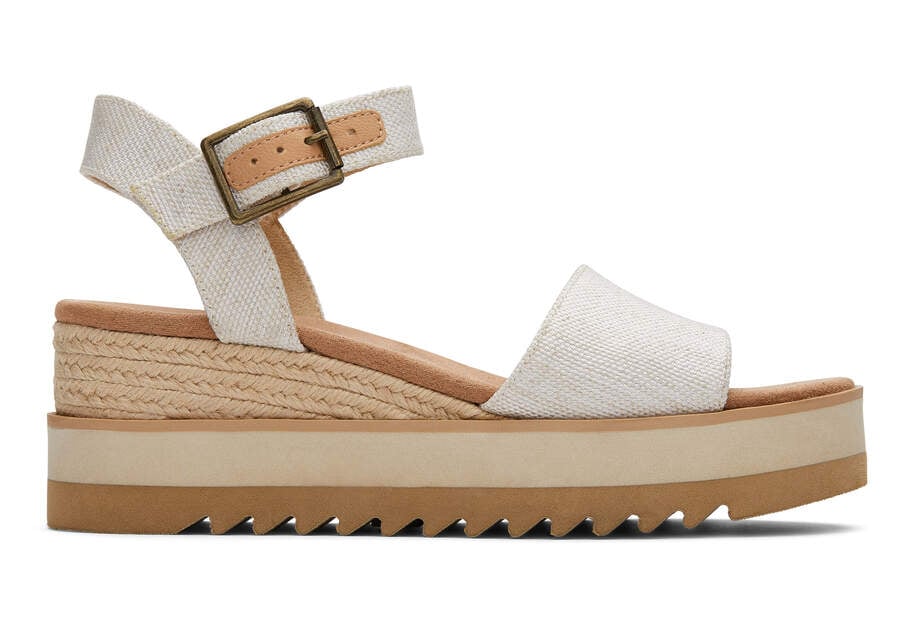 Toms Diana Wedge Sandal Sandalen Damen Beige Schweiz | Bestellen Schweiz208-350