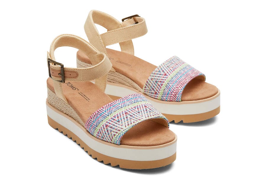 Toms Diana Wedge Sandal Sandalen Damen Beige Schweiz | Bestellen Schweiz781-077