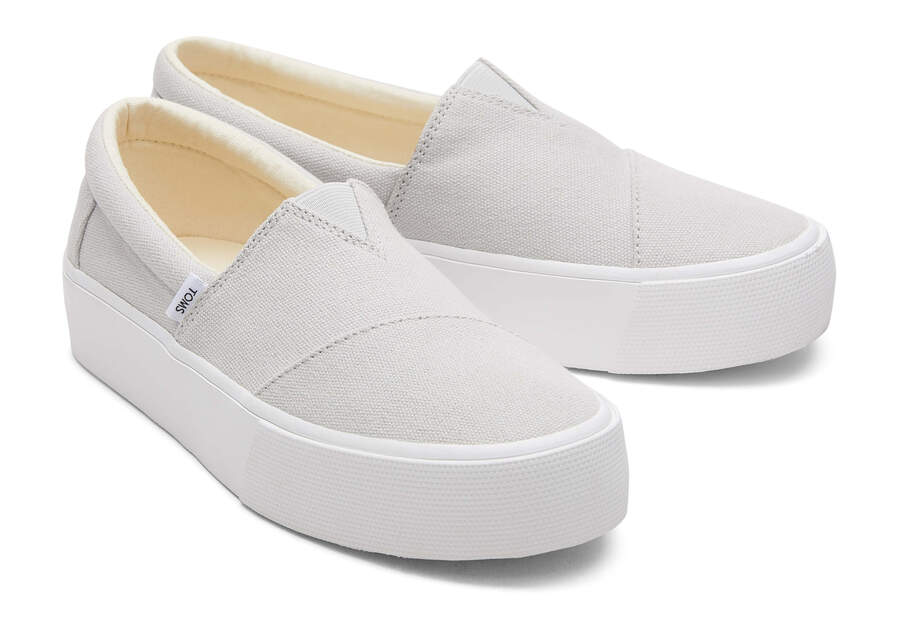 Toms Fenix Plattform Slip On Damen Grau Schweiz | Bestellen Schweiz395-464