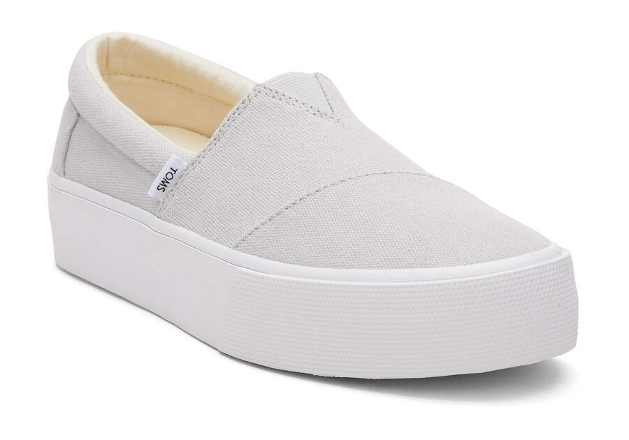 Toms Fenix Plattform Slip On Damen Grau Schweiz | Bestellen Schweiz395-464