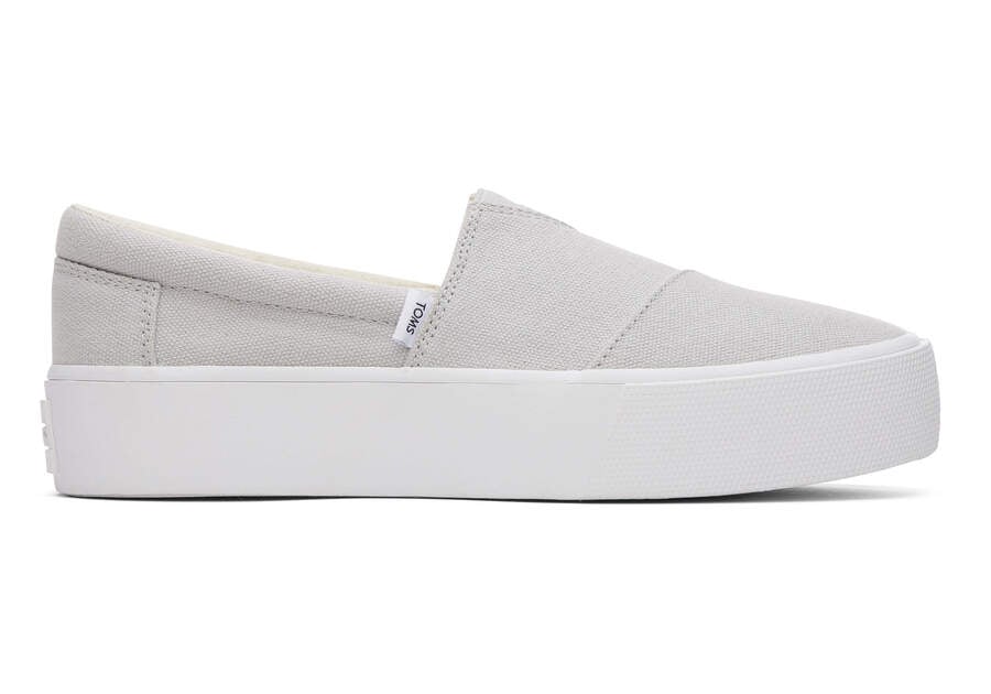 Toms Fenix Plattform Slip On Damen Grau Schweiz | Bestellen Schweiz395-464