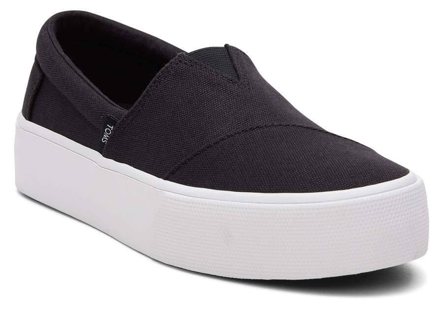 Toms Fenix Plattform Slip On Damen Schwarz Schweiz | Bestellen Schweiz104-434