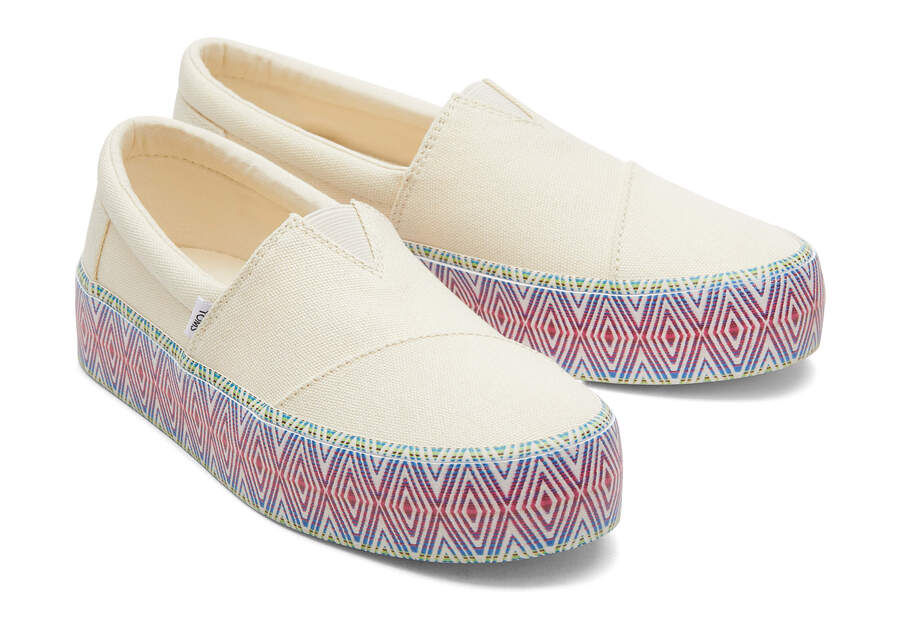 Toms Fenix Plattform Slip On Damen Weiß Schweiz | Bestellen Schweiz533-803