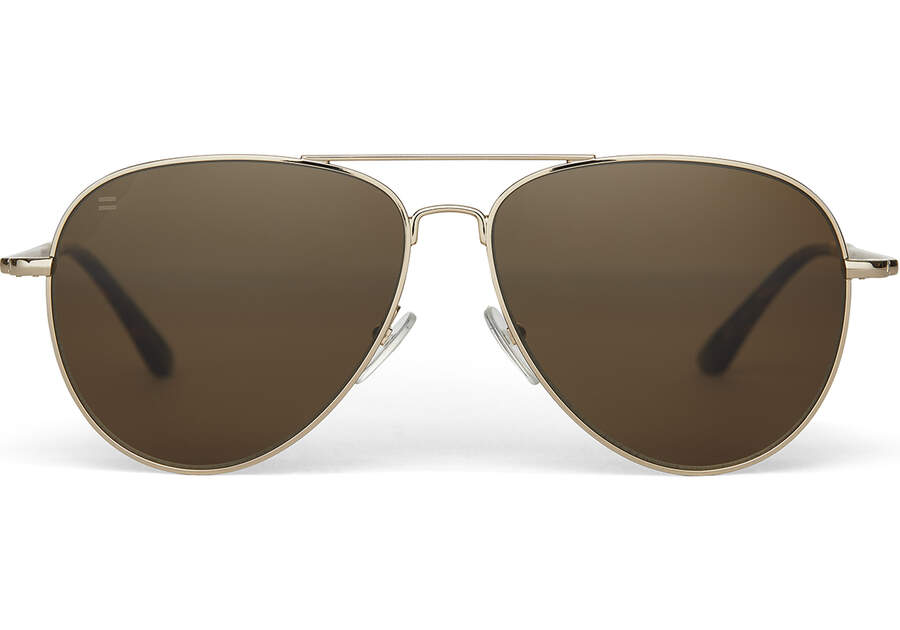 Toms Hudson Sonnenbrille Damen Gold Braun Schweiz | Bestellen Schweiz037-310