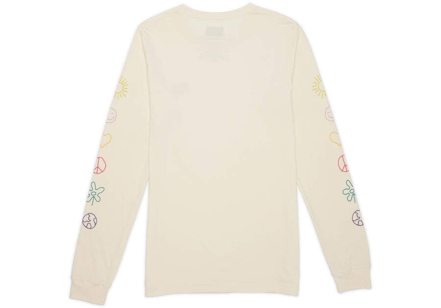 Toms Icon Long Sleeve Tee T-shirts Damen Beige Schweiz | Bestellen Schweiz909-652