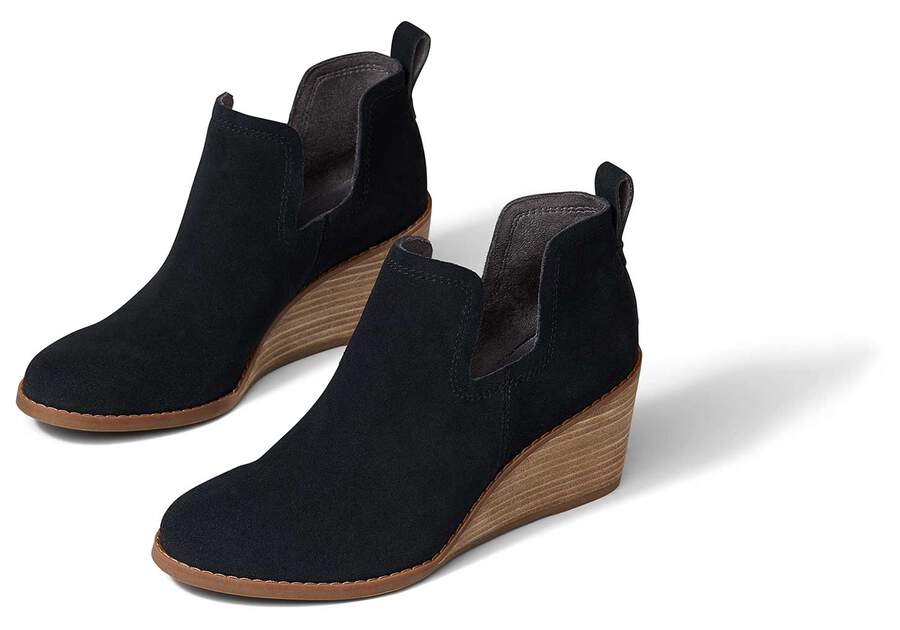 Toms Kallie Wedge Bootie Stiefeletten Damen Schwarz Schweiz | Bestellen Schweiz072-798