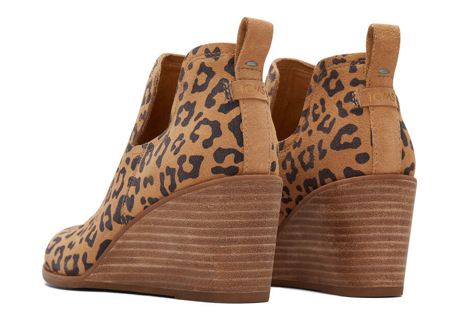 Toms Kallie Wedge Bootie Stiefeletten Damen Leopard Schweiz | Bestellen Schweiz556-398