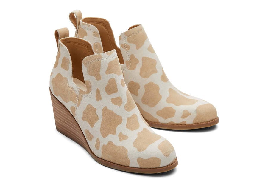 Toms Kallie Wedge Bootie Stiefeletten Damen Beige Schweiz | Bestellen Schweiz666-706