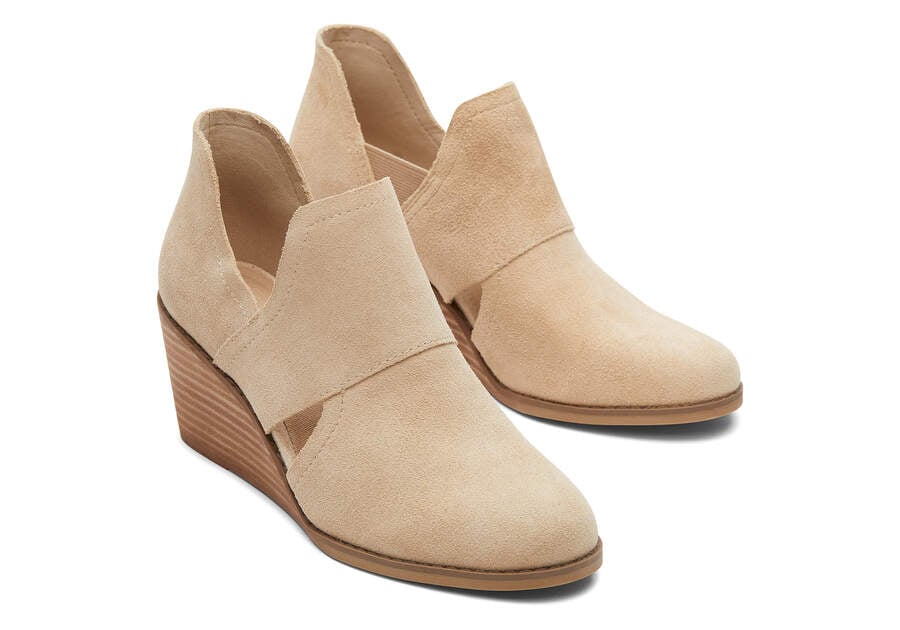 Toms Kallie Wedge Cutout Stiefeletten Damen Beige Schweiz | Bestellen Schweiz304-055