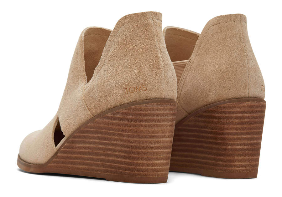 Toms Kallie Wedge Cutout Stiefeletten Damen Beige Schweiz | Bestellen Schweiz304-055