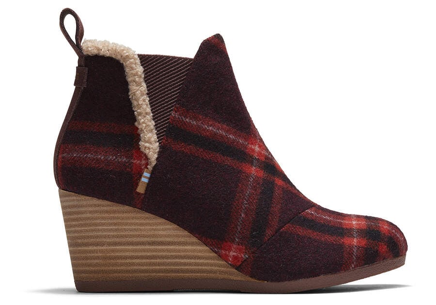 Toms Kelsey Wedge Bootie Stiefeletten Damen Rot Schweiz | Bestellen Schweiz234-216