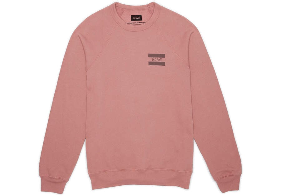 Toms Logo Crew Fleece Fleece Herren Lila Rosa Schweiz | Bestellen Schweiz600-282