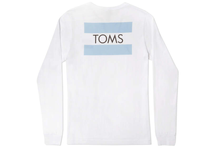 Toms Logo Long Sleeve Tee T-shirts Damen Weiß Schweiz | Bestellen Schweiz842-540