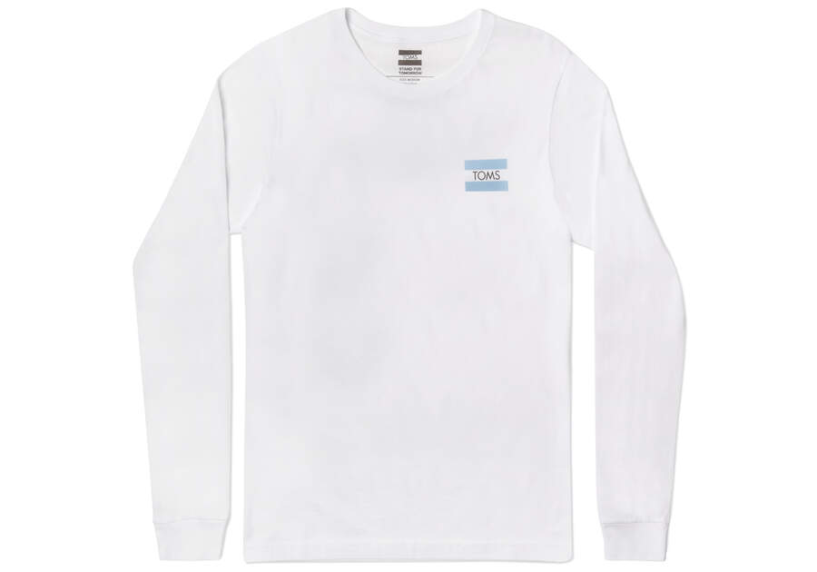 Toms Logo Long Sleeve Tee T-shirts Damen Weiß Schweiz | Bestellen Schweiz842-540