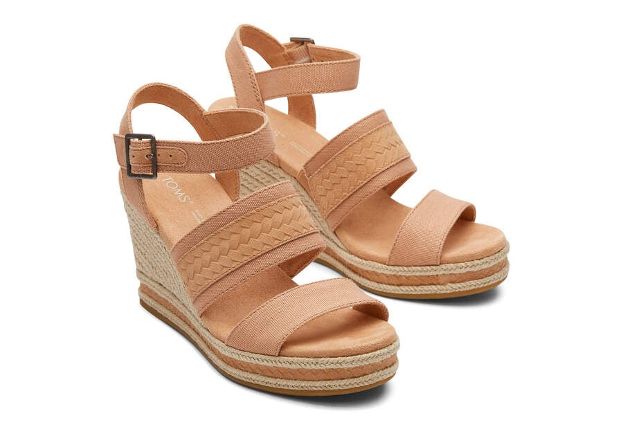 Toms Madelyn Wedge Sandal Sandalen Damen Beige Schweiz | Bestellen Schweiz279-211