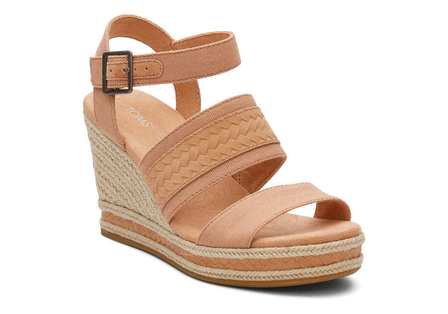 Toms Madelyn Wedge Sandal Sandalen Damen Beige Schweiz | Bestellen Schweiz279-211