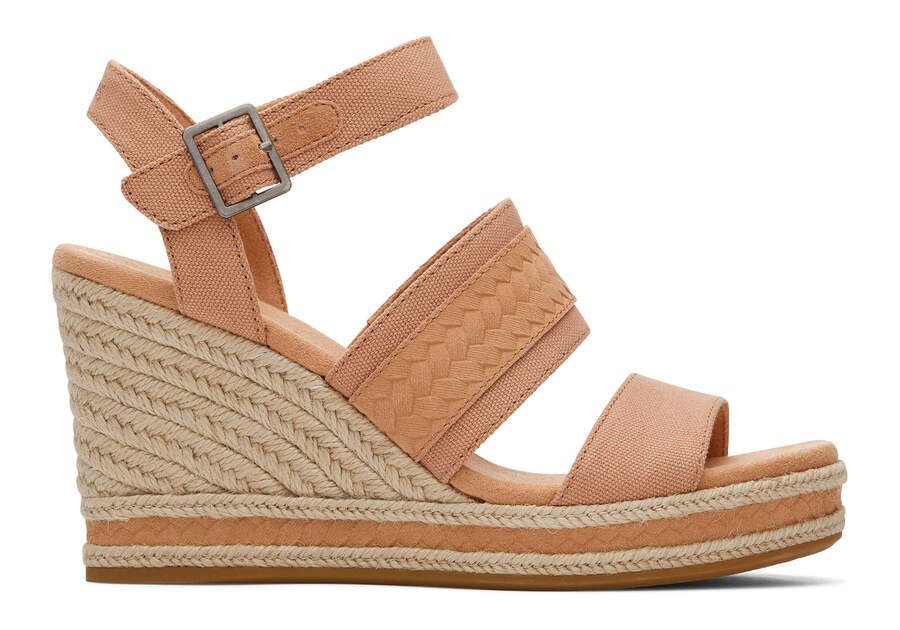 Toms Madelyn Wedge Sandal Sandalen Damen Beige Schweiz | Bestellen Schweiz279-211