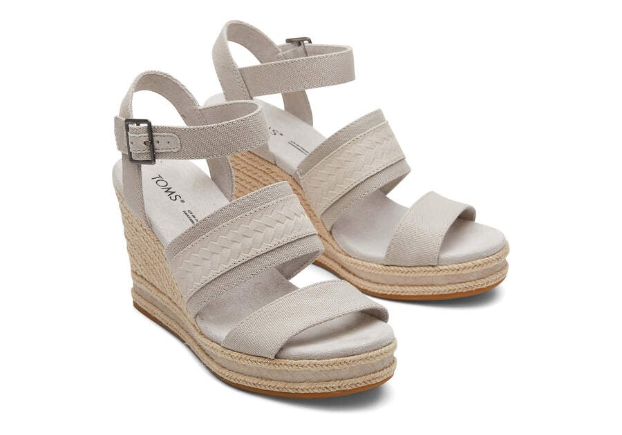 Toms Madelyn Wedge Sandal Sandalen Damen Grau Schweiz | Bestellen Schweiz777-201