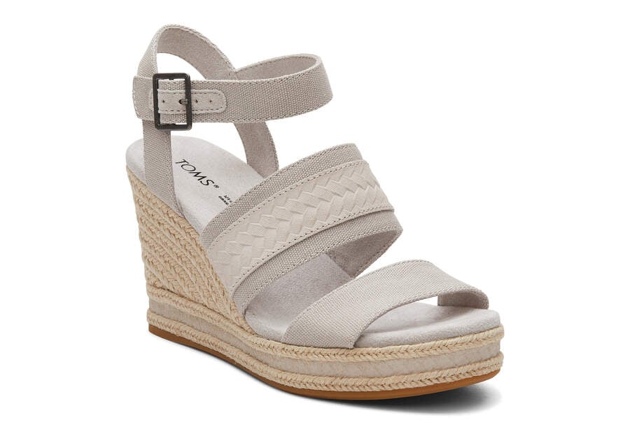 Toms Madelyn Wedge Sandal Sandalen Damen Grau Schweiz | Bestellen Schweiz777-201