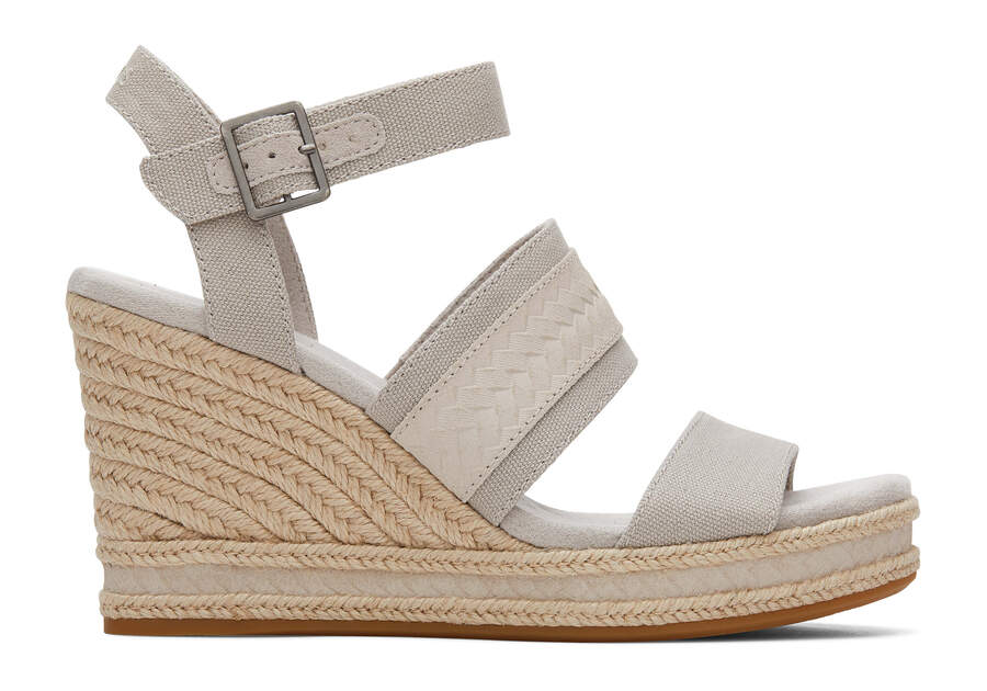 Toms Madelyn Wedge Sandal Sandalen Damen Grau Schweiz | Bestellen Schweiz777-201