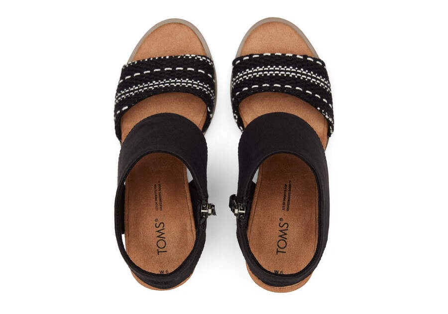 Toms Majorca Cutout Sandal Sandalen Damen Schwarz Schweiz | Bestellen Schweiz401-939