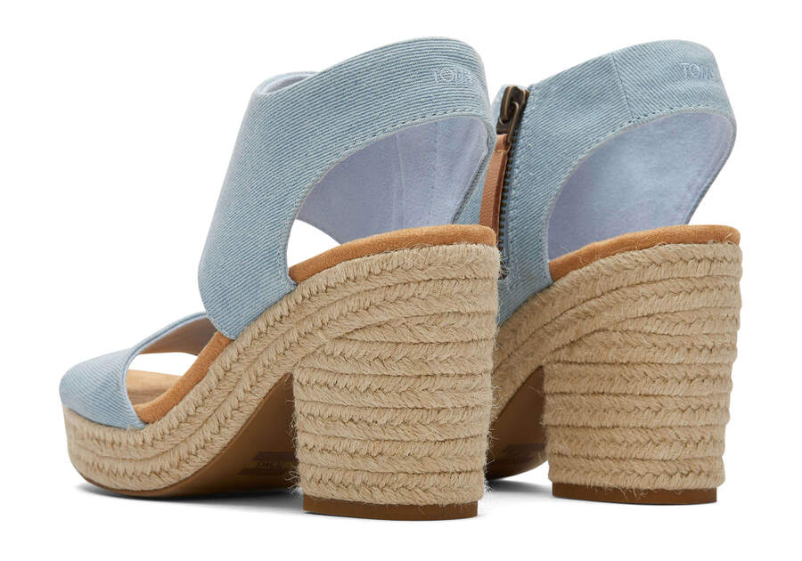 Toms Majorca Rope Plattform Sandal Sandalen Damen Blau Schweiz | Bestellen Schweiz534-427