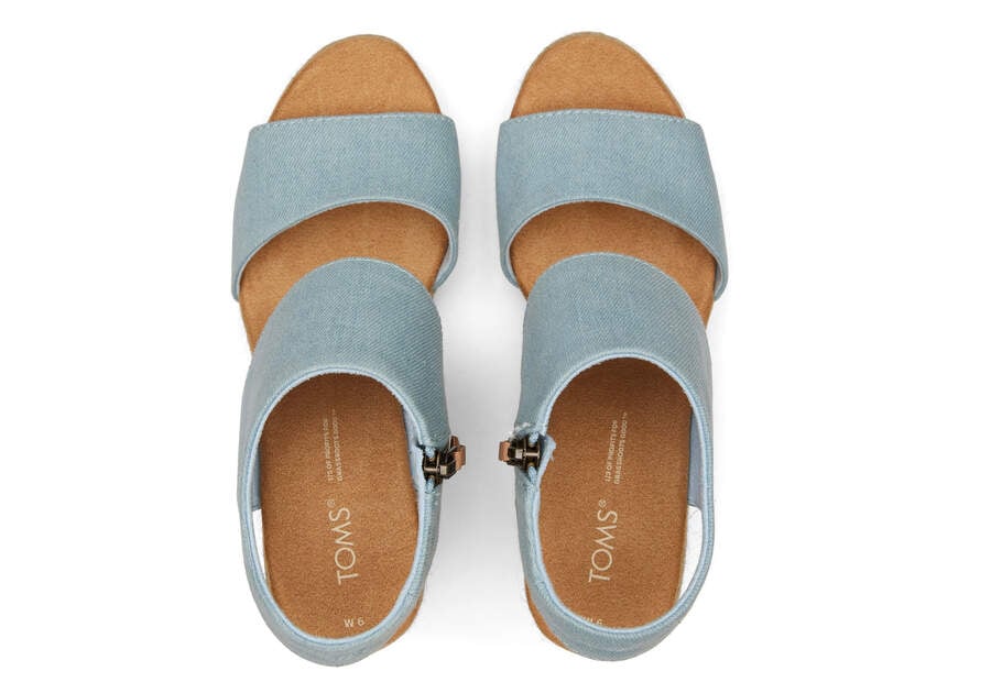 Toms Majorca Rope Plattform Sandal Sandalen Damen Blau Schweiz | Bestellen Schweiz534-427