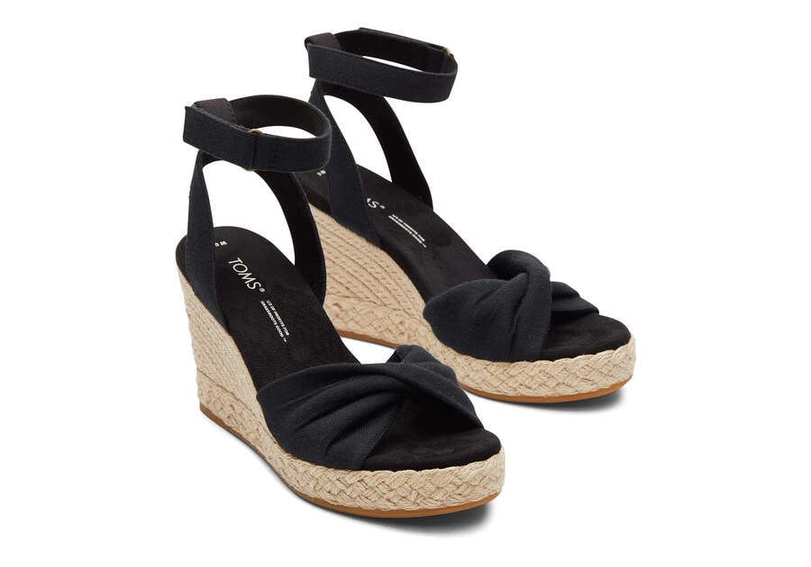 Toms Marisela Wedge Sandal Sandalen Damen Schwarz Schweiz | Bestellen Schweiz836-124