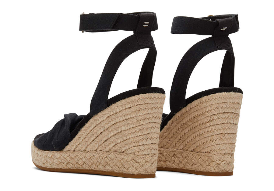 Toms Marisela Wedge Sandal Sandalen Damen Schwarz Schweiz | Bestellen Schweiz836-124