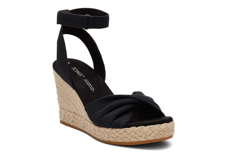 Toms Marisela Wedge Sandal Sandalen Damen Schwarz Schweiz | Bestellen Schweiz836-124