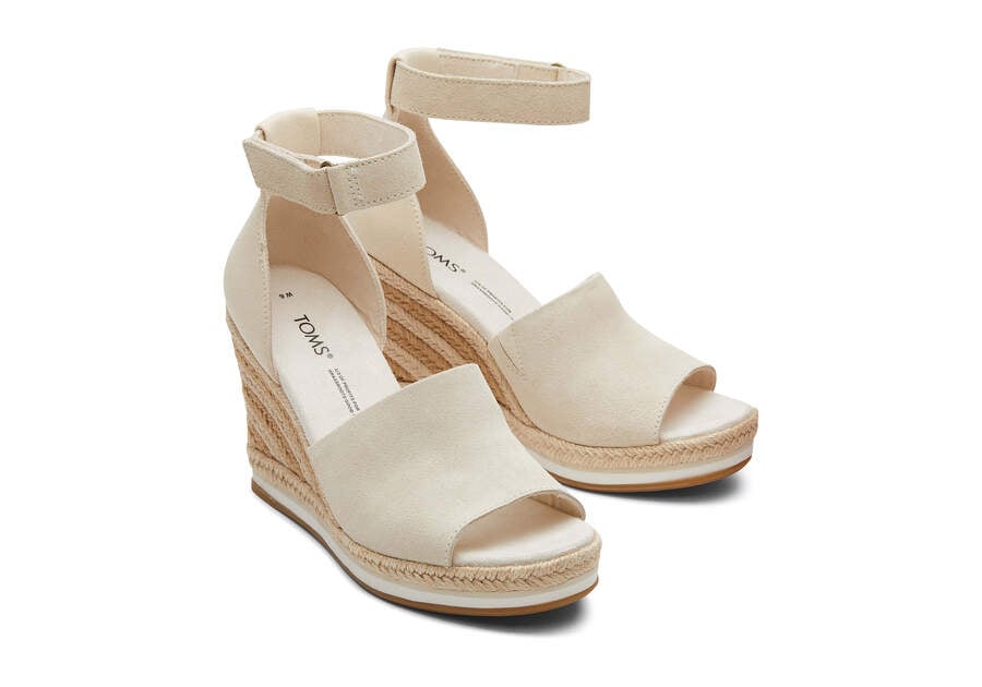 Toms Marisol Wedge Heel Hohe Schuhe Damen Beige Schweiz | Bestellen Schweiz196-691