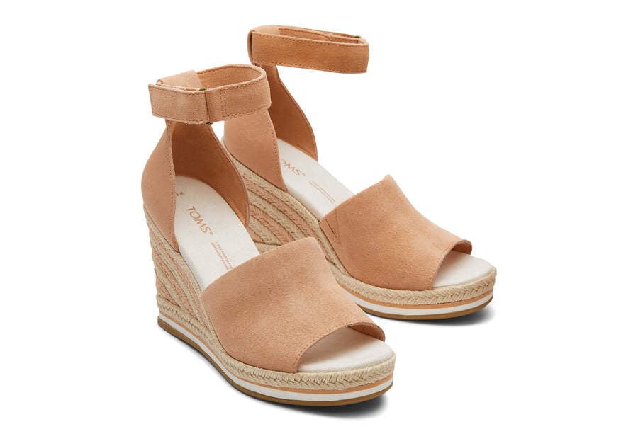 Toms Marisol Wedge Heel Hohe Schuhe Damen Beige Schweiz | Bestellen Schweiz807-549