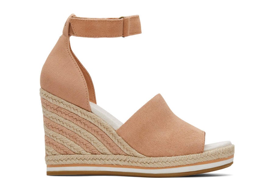 Toms Marisol Wedge Heel Hohe Schuhe Damen Beige Schweiz | Bestellen Schweiz807-549