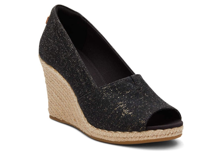 Toms Michelle Wedge Heel Hohe Schuhe Damen Schwarz Metal Beige Schweiz | Bestellen Schweiz005-611