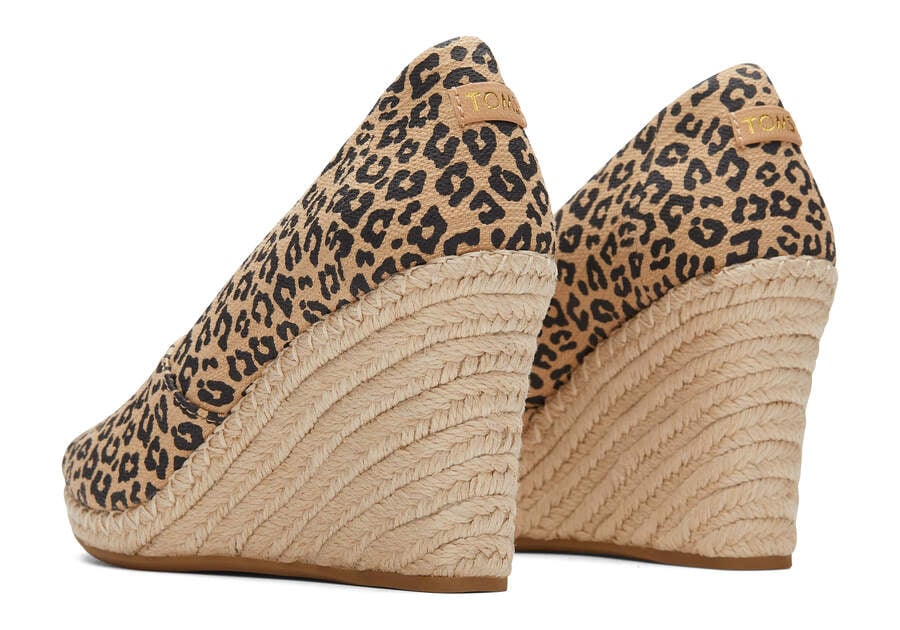 Toms Michelle Wedge Heel Hohe Schuhe Damen Beige Leopard Schweiz | Bestellen Schweiz313-296