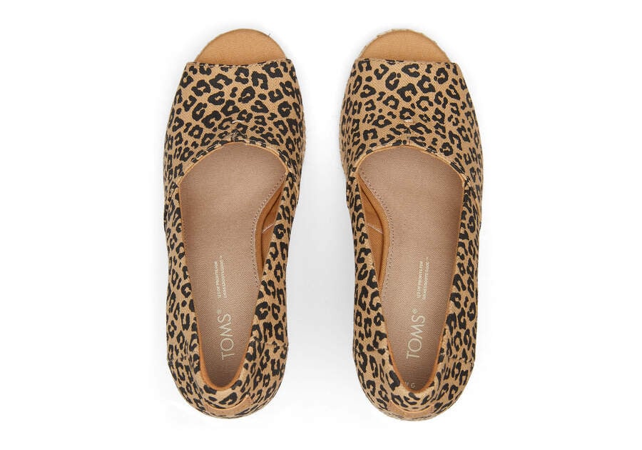 Toms Michelle Wedge Heel Hohe Schuhe Damen Beige Leopard Schweiz | Bestellen Schweiz313-296