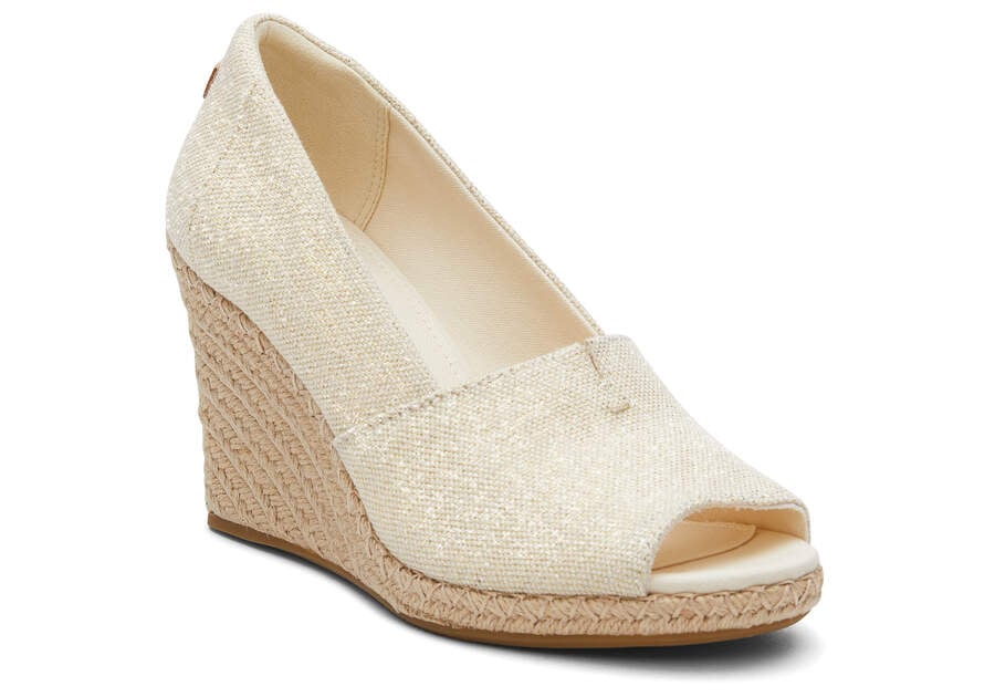 Toms Michelle Wedge Heel Hohe Schuhe Damen Beige Metal Schweiz | Bestellen Schweiz493-865