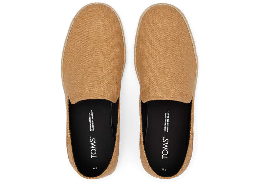 Toms Santiago Recycled Baumwoll Canvas Alpargatas Herren Braun Schweiz | Bestellen Schweiz675-628