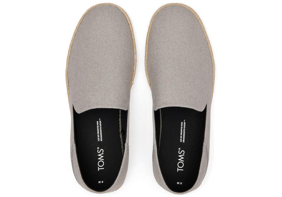 Toms Santiago Recycled Baumwoll Canvas Alpargatas Herren Tiefesgrau Schweiz | Bestellen Schweiz791-168