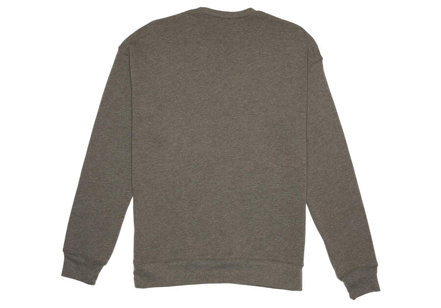 Toms Stacked Logo Crew Fleece Fleece Damen Dunkelgrau Schweiz | Bestellen Schweiz661-619